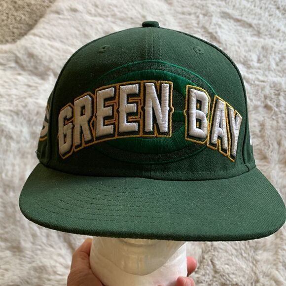 Vintage NFL‎ Green Bay Packers Football Embroidered New Era 59FIFTY Hat Sz 7 - Picture 1 of 11